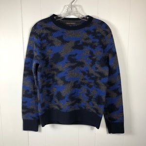 Banana Republic Blue Camo Crewneck Sweater